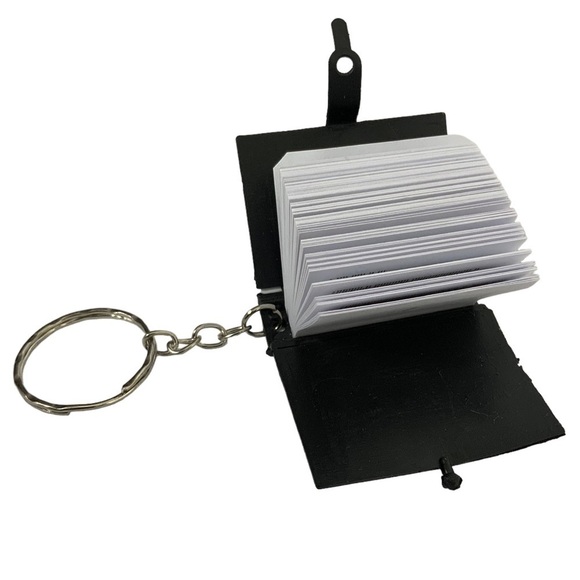 Bible Keychain Turnable Pages Pages Religious Mini Bible Book Pendant Black Gold - Picture 5 of 16